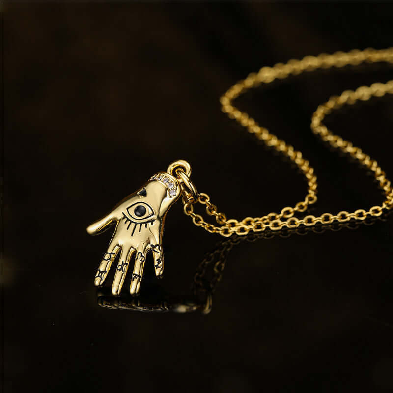 Stainless Steel Evil Eye Necklace by Ancient Infusions - Protection with Style.