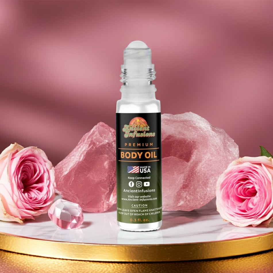 Valentino Born In Roma Inspired Body Oil Roll-On with pink accents